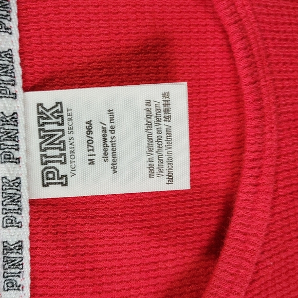 VS PINK Ribbed Longsleeve Top Red Size M - Picture 7 of 12